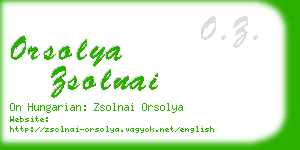 orsolya zsolnai business card